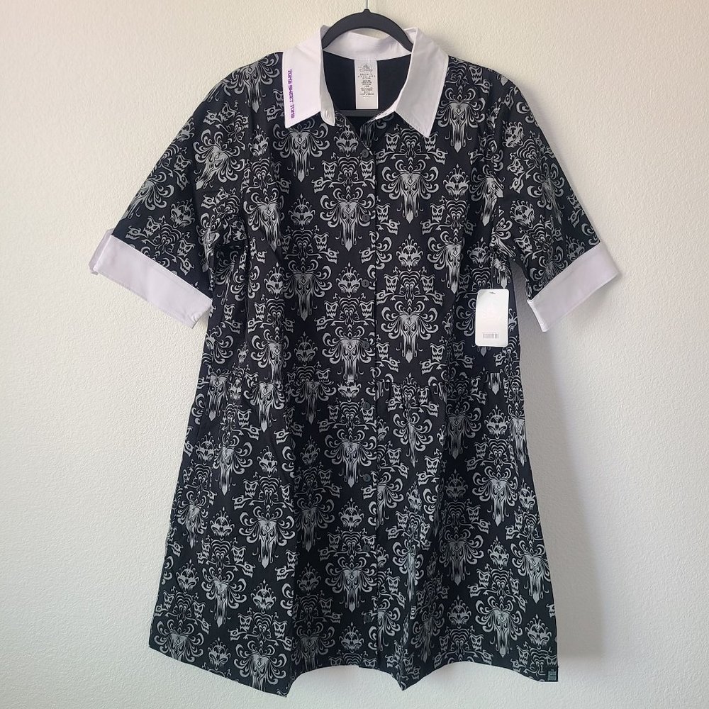 Disney Haunted Mansion Glow In The Dark Dress Size L Black